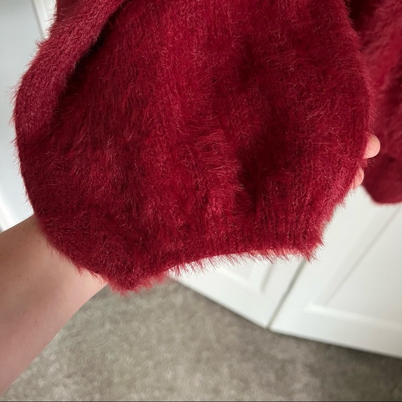 NWOT Ava & Viv Red Fuzzy Sweater - Picture 7 of 8